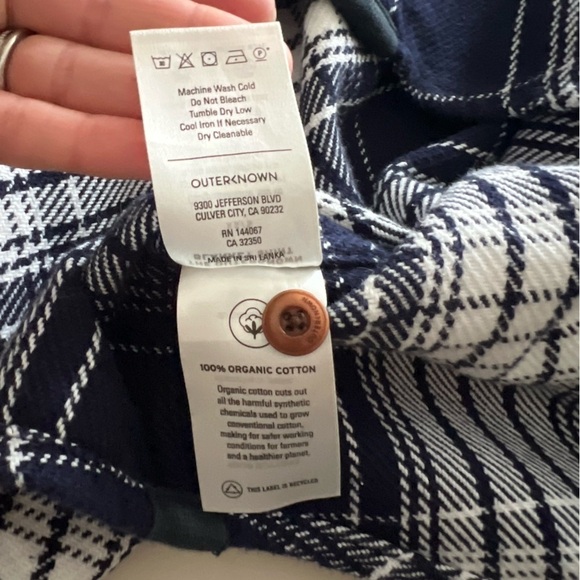 Outerknown Blanket Shirt in Atlantic Blue Bigbury Plaid - Picture 16 of 16